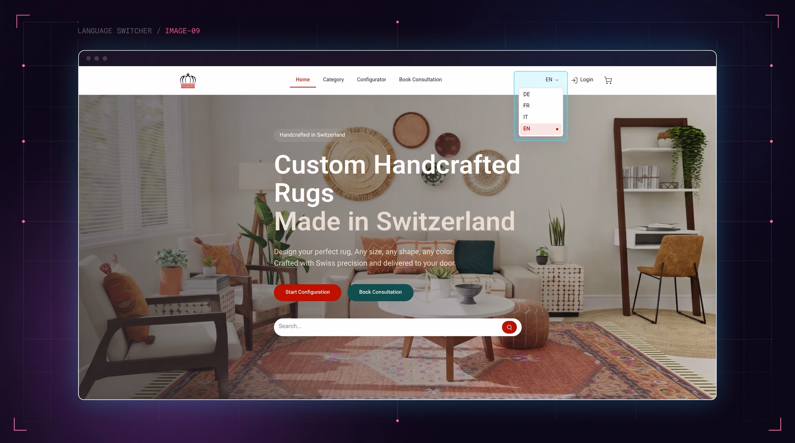 تجربه چندزبانه و انتخابگر زبان فروشگاه (Localization)
