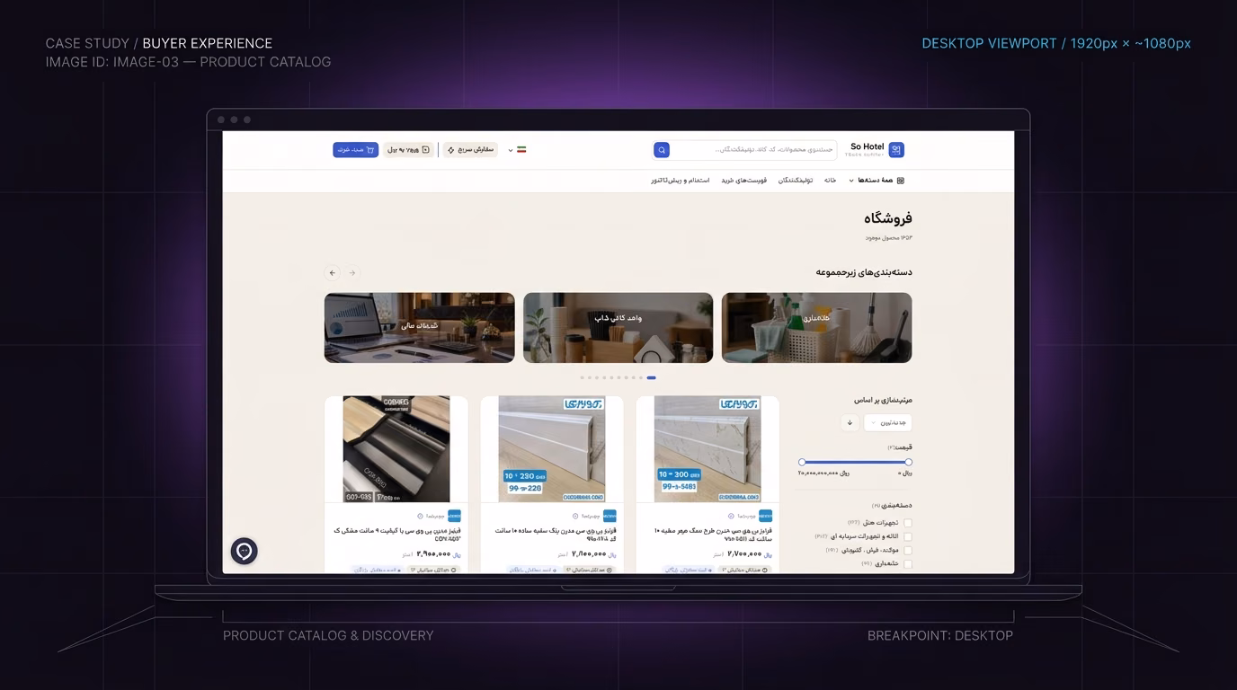 کاتالوگ و مرور پیشرفته محصولات (Product Catalog)